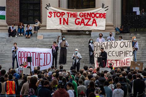 harvard student protest against israel